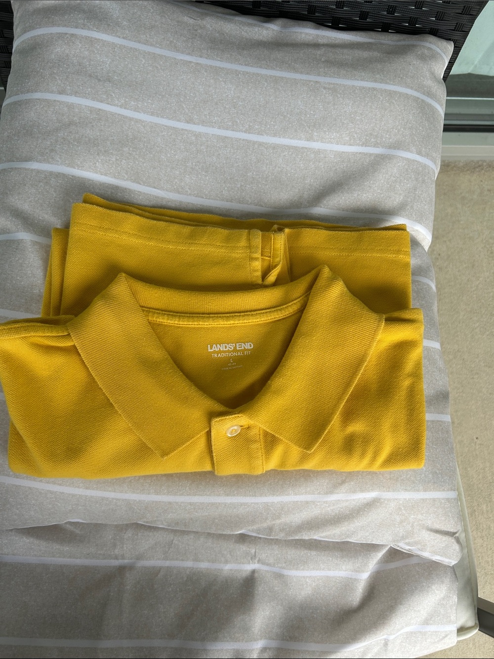Lands' End Men's Polo in Mustard